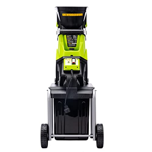 15-Amp Garden Corded Electric Chipper with Collection Bin Q474