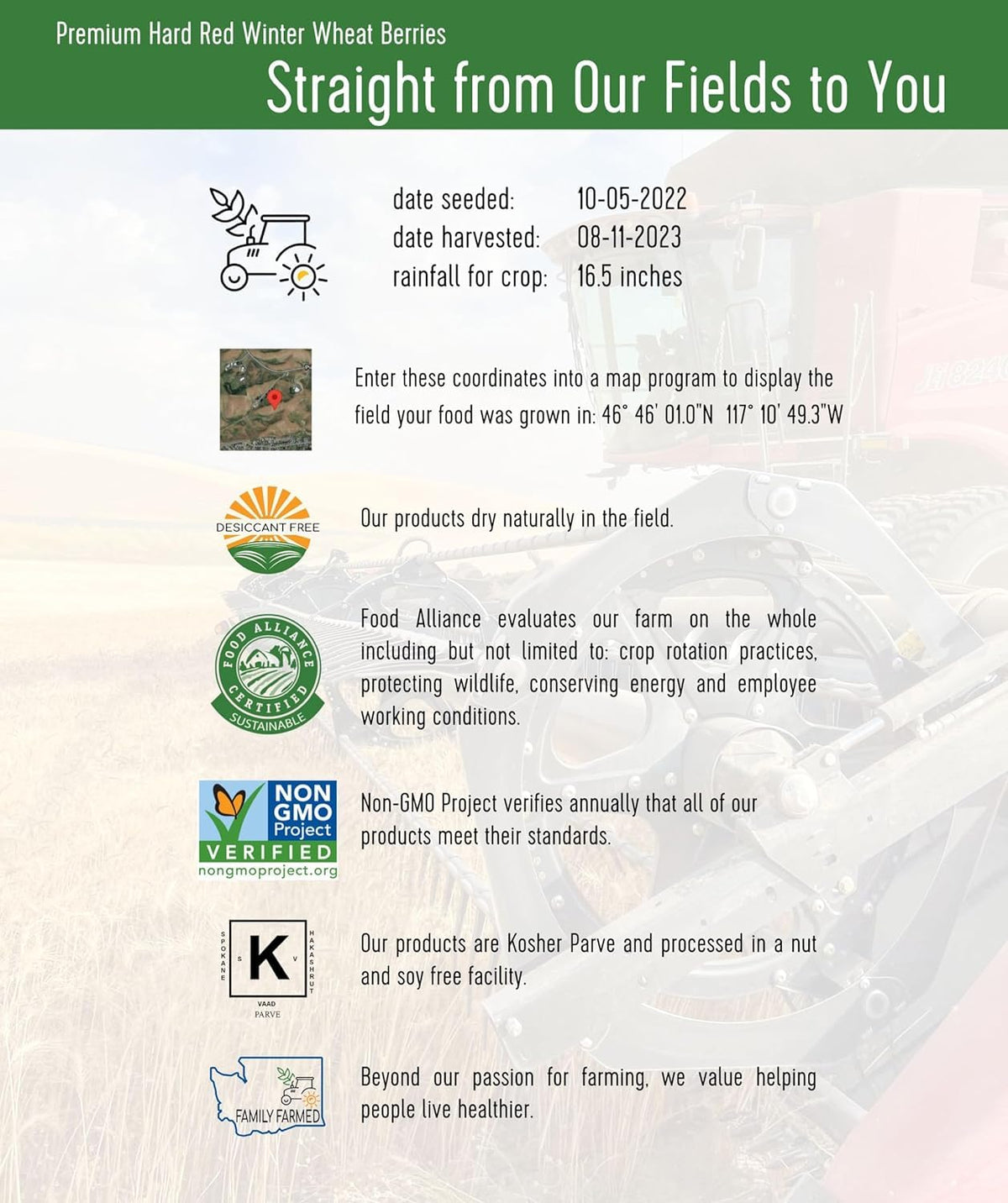 1 LB Hard Red Winter Wheat Berries Q371327