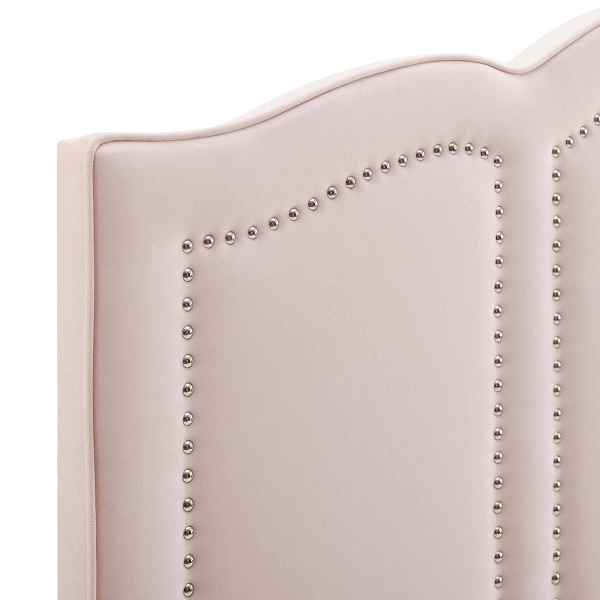 King/California King Pink Velvet Headboard E6547
