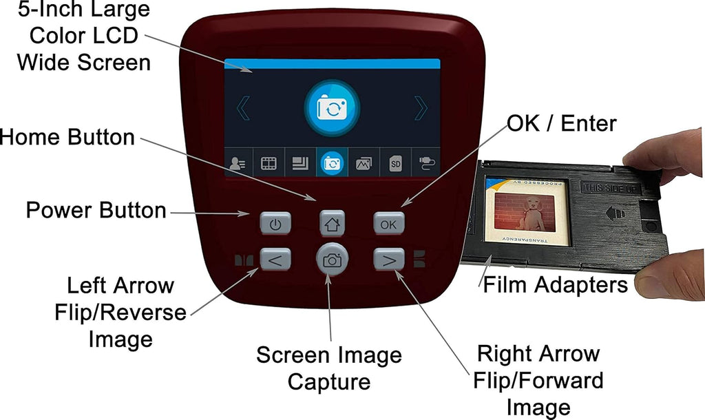 Film & Slide Scanner, 5 Screen, 22MP JPEG, 16GB SD Card G115520
