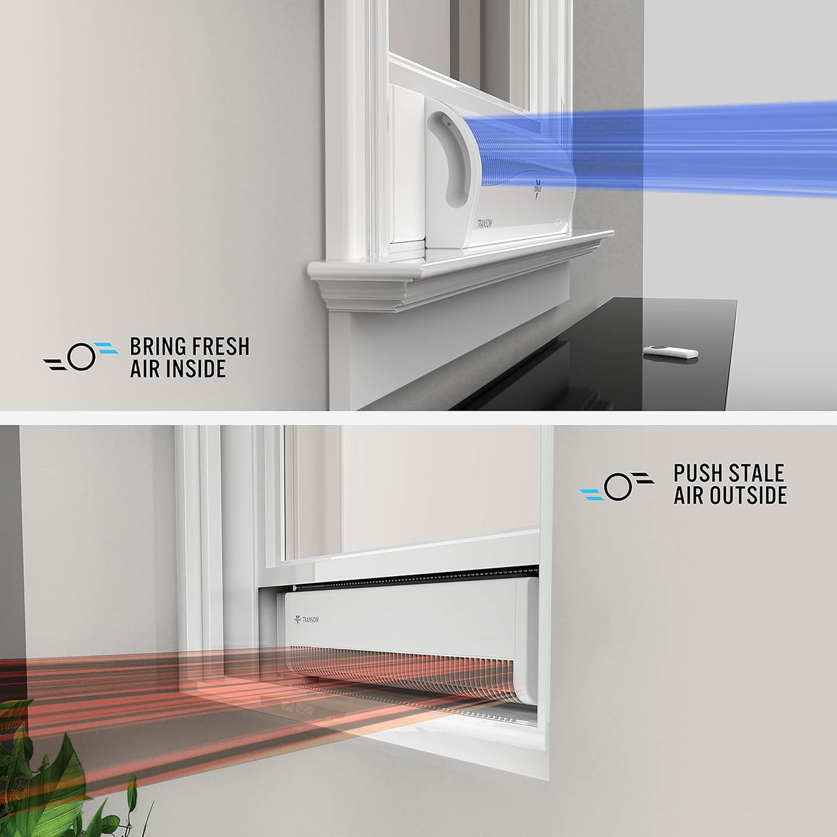 White Window Fan with 4 Speeds and Remote Control F6509