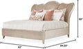 Hazelnut Brown Velvet Tufted King Bed Y302807