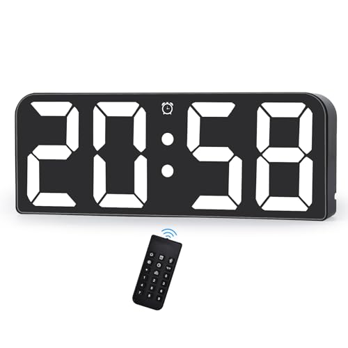 9.6" LED Digital Wall Clock with Remote Control - Red T7596