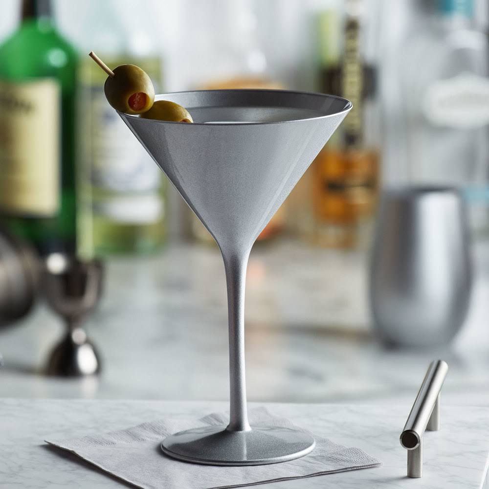 8.5 oz. Silver Martini Glass M8595