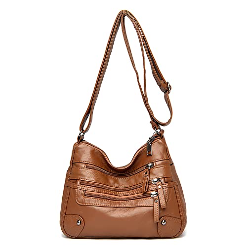 Soft PU Leather Crossbody Bag with Adjustable Strap V2916