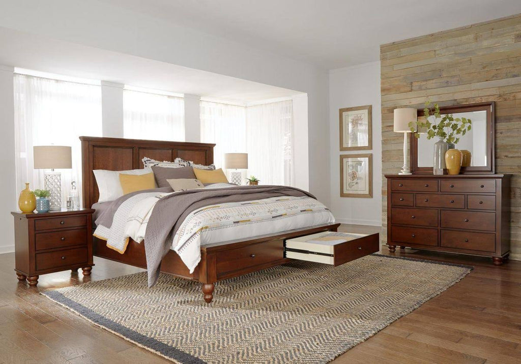 Brown Cherry Nightstand H3034