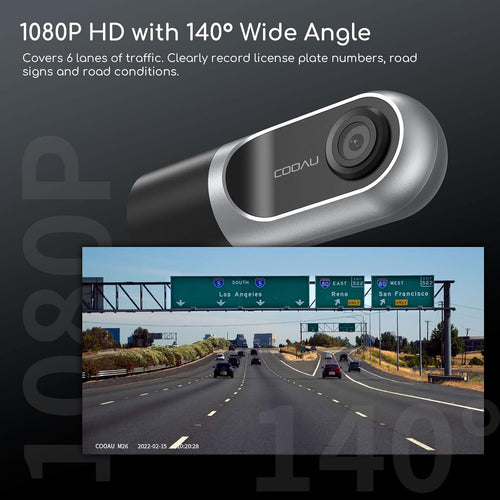 1080P FHD Mini Dash Cam with Infrared Night Vision, Pack of 2 L199942