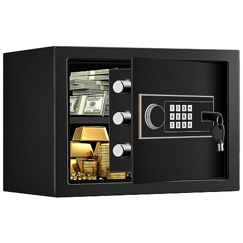 1.0 Cubic Feet Fireproof Waterproof Digital Safe with Keypad Lock and Removable Shelf Q913354