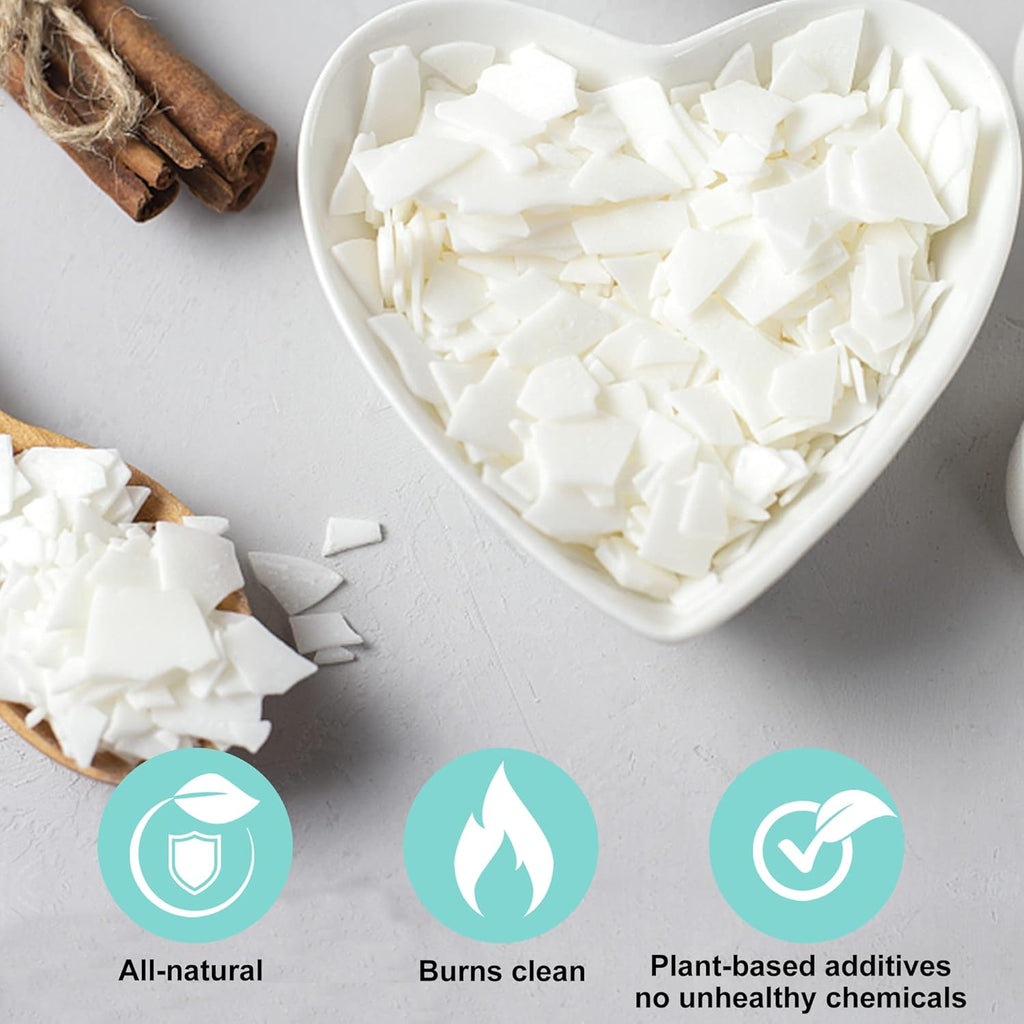 5lbs Soy Wax Flakes, 100 Candle Wick, 10 Centering Devices, Melting Pot G806793