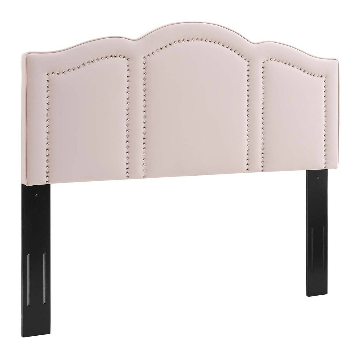 King/California King Pink Velvet Headboard E6547