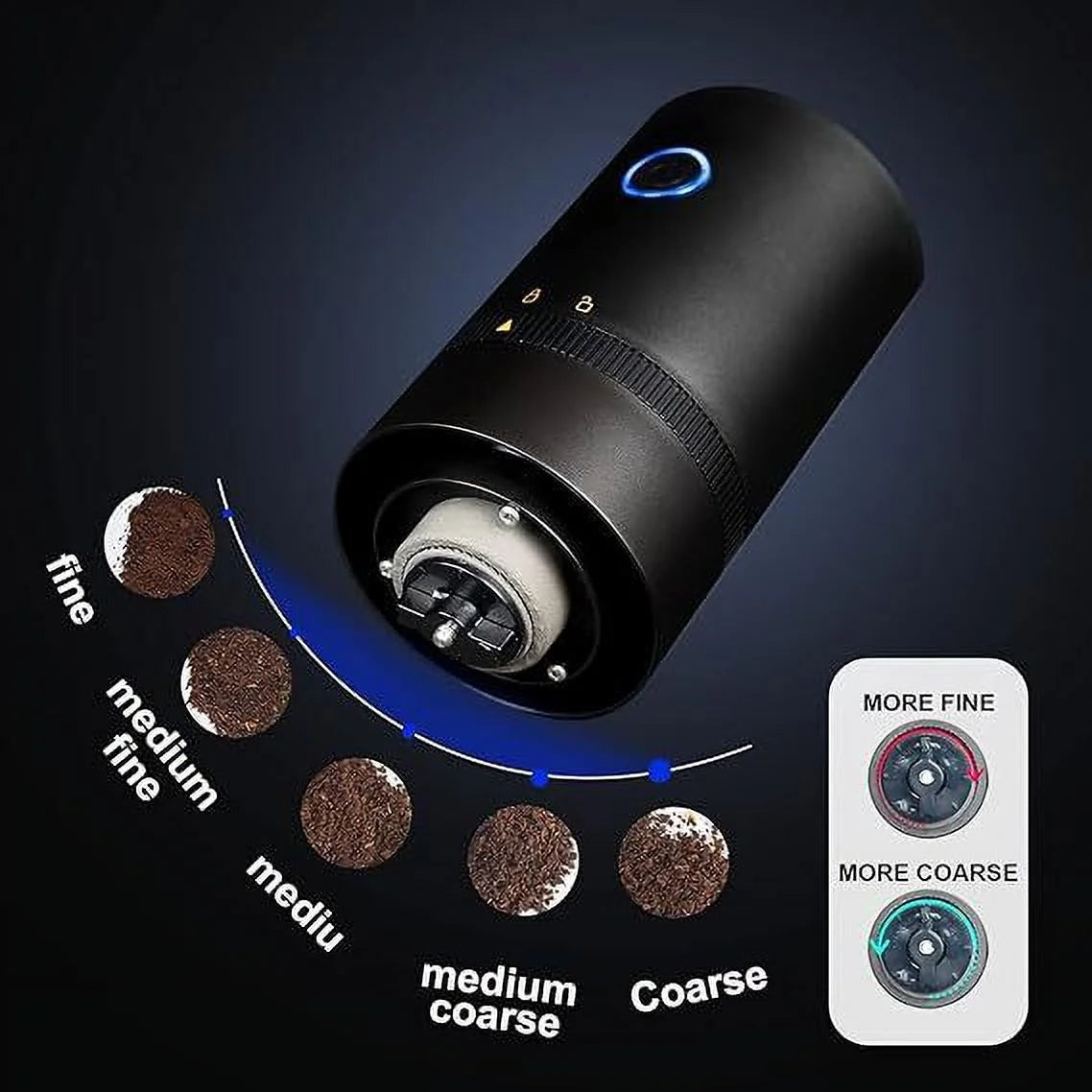 Small Cordless Electric Burr Coffee Grinder F65757
