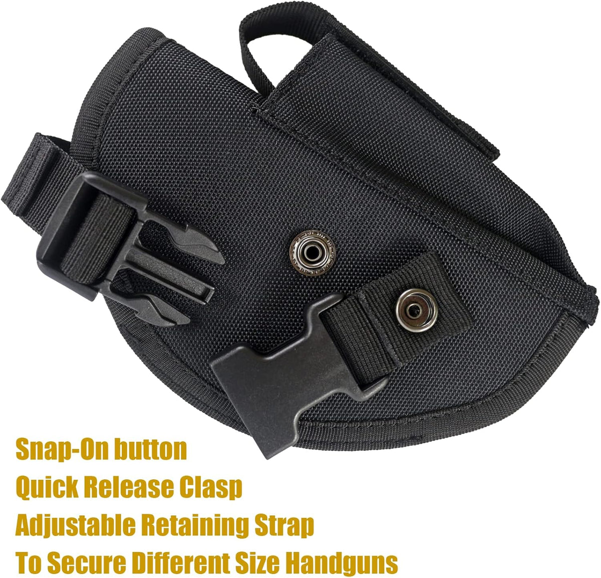 Black Tactical Belt Holster with Mag Pouch and Metal Clip X773