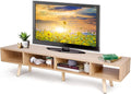 Mid-Century Modern TV Stand with 4 Storage Shelves P682