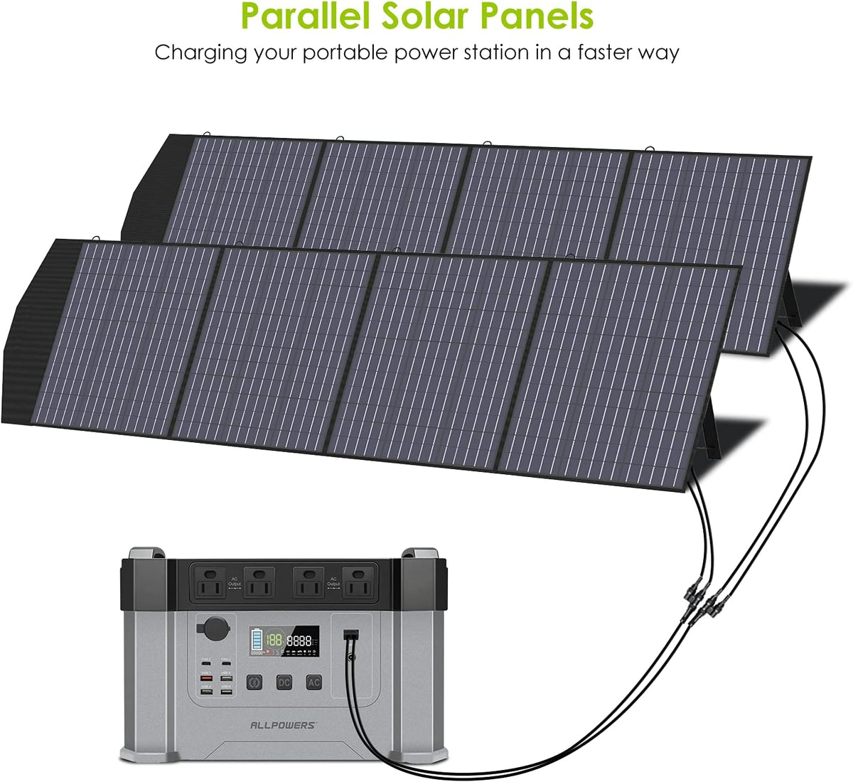 200W Foldable Solar Panel Kit V834