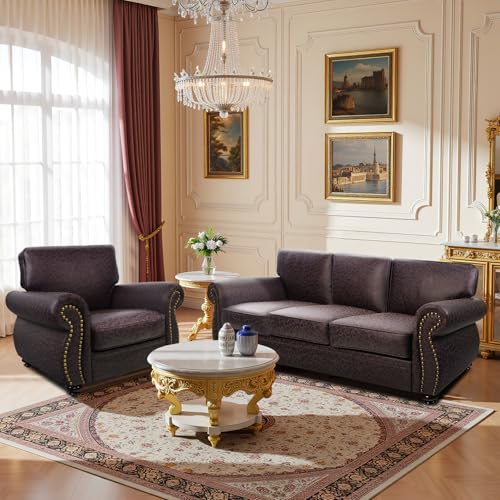 3-Seater Sofa with Removable Cover and Solid Wood Frame C7192