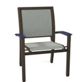 Stacking Patio Dining Armchair Textured Graphite Baja R1085