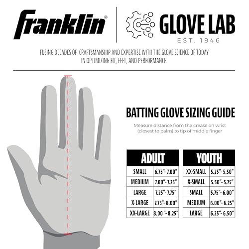 MLB Batting Gloves - Durable Full Wrap Cage Practice Gloves - Heavy Duty Leather J5189