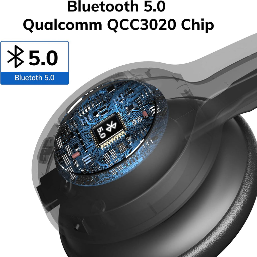 Bluetooth Headset with Microphone, AI Noise Cancelling, 35 Hrs Talk Time H885