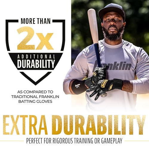 MLB Batting Gloves - Durable Full Wrap Cage Practice Gloves - Heavy Duty Leather J5189