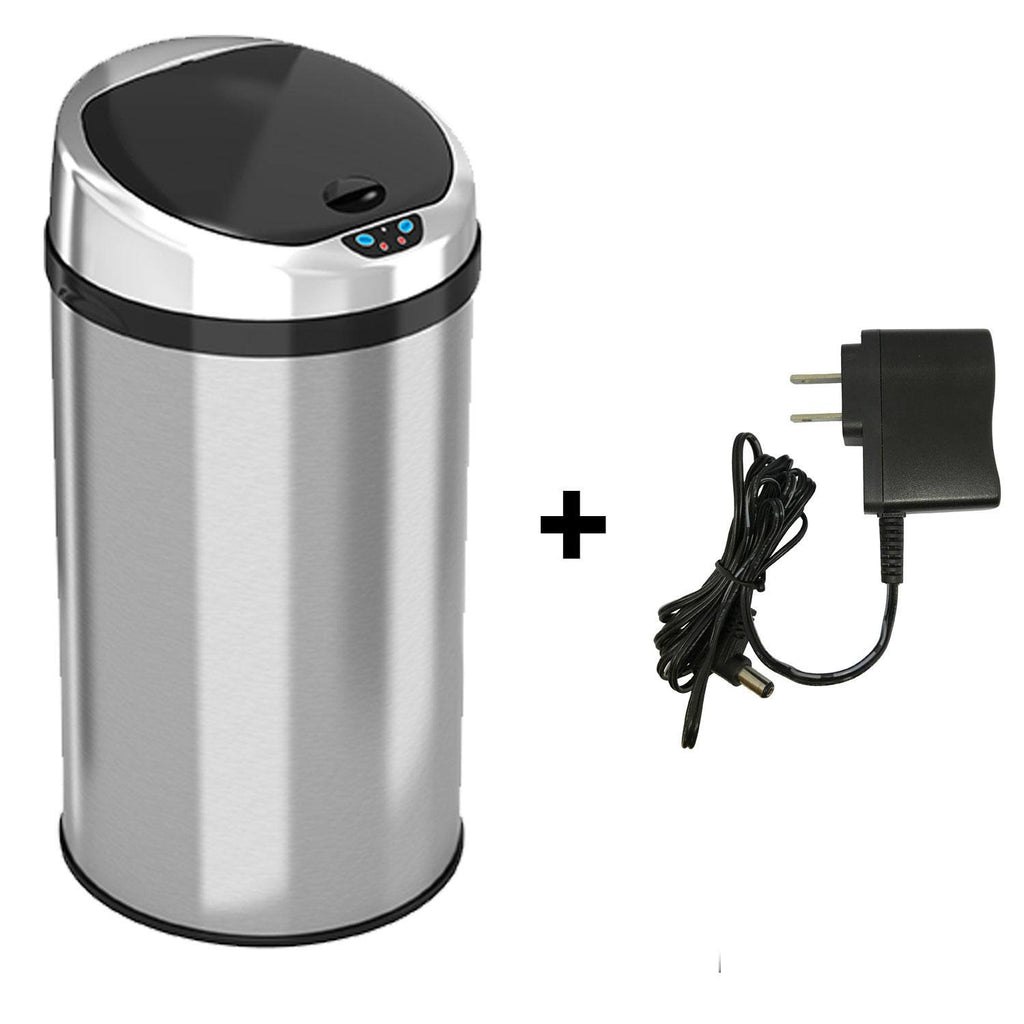8 Gal Touchless Stainless Steel Trash Can L261