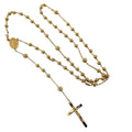 22 inches Solid Gold Rosary Necklace K815