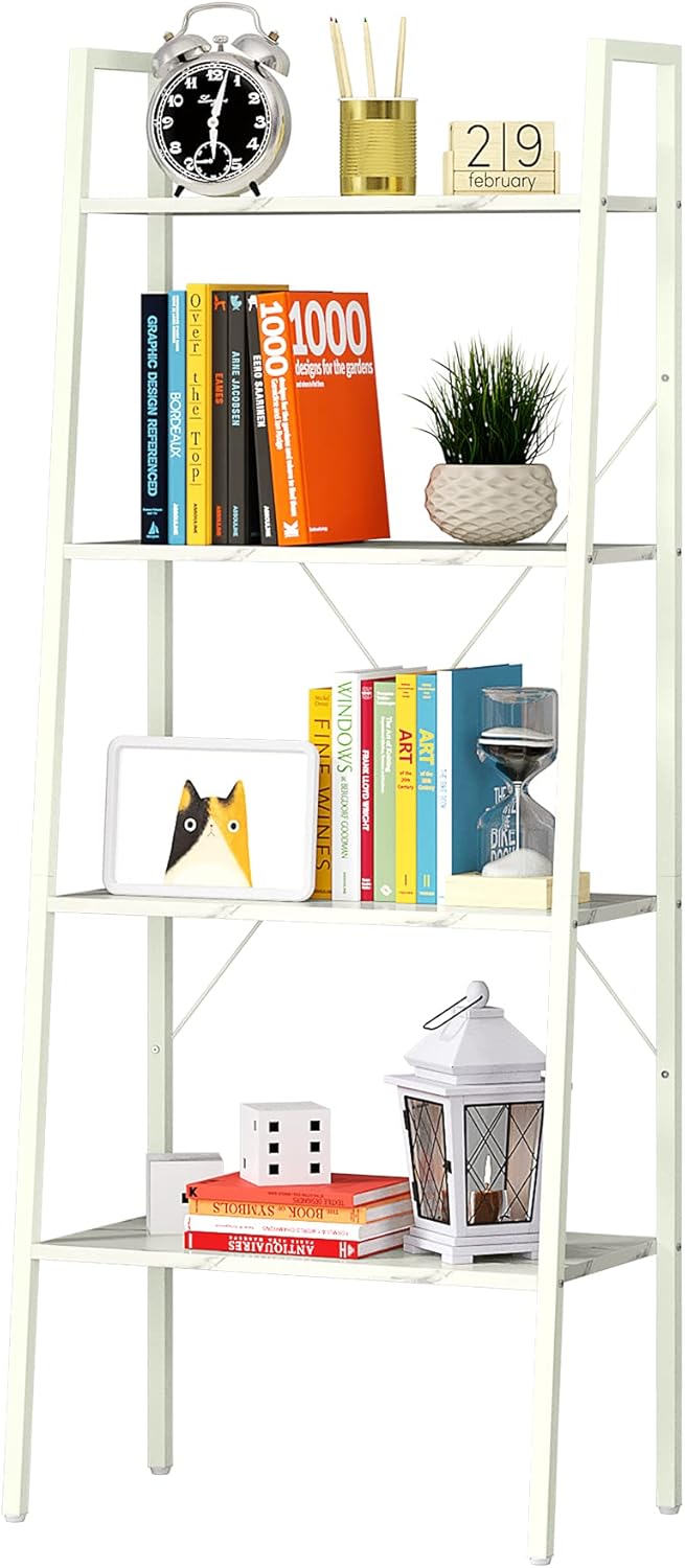 5-Tier White Bookshelf Storage Organizer T72681