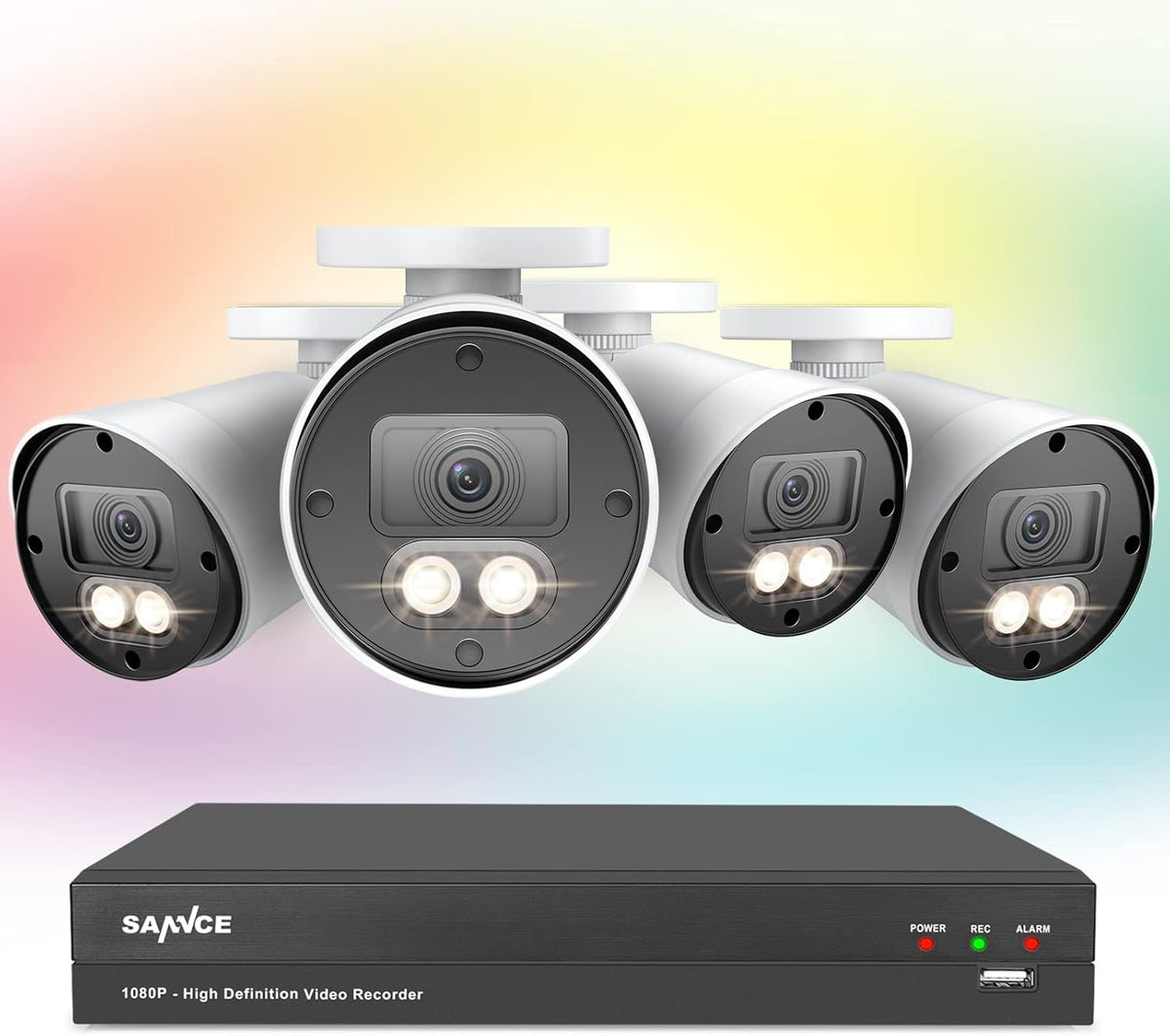 8CH 5MP-N Wired CCTV Camera System with 4x1080P Outdoor Cameras and 1TB Hard Drive E8559