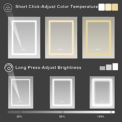20 X 26 LED Medicine Cabinet with Mirror T248644