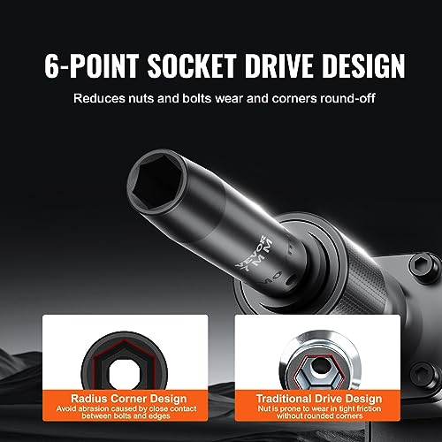 23 Piece SAE Metric Cr-V Alloy Steel Impact Socket Set with Storage Case R540