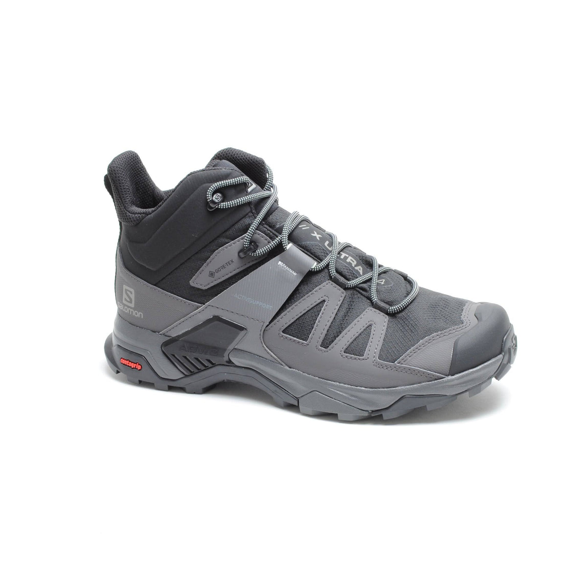 Black / Magnet / Pearl Blue Mid Wide GTX Hiking Shoes R735