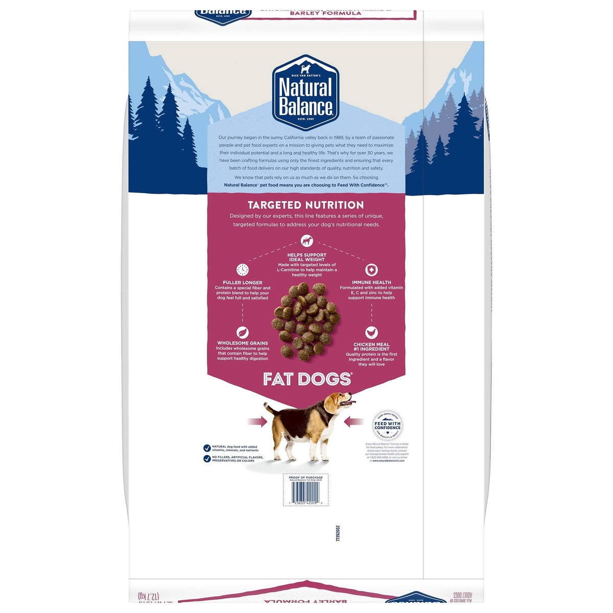 28 lb Chicken Meal Salmon Meal Barley Formula Dog Food G114811