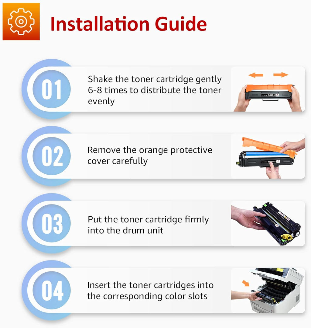 Compatible Toner Cartridge Replacement 4 Pack High Yield V57737