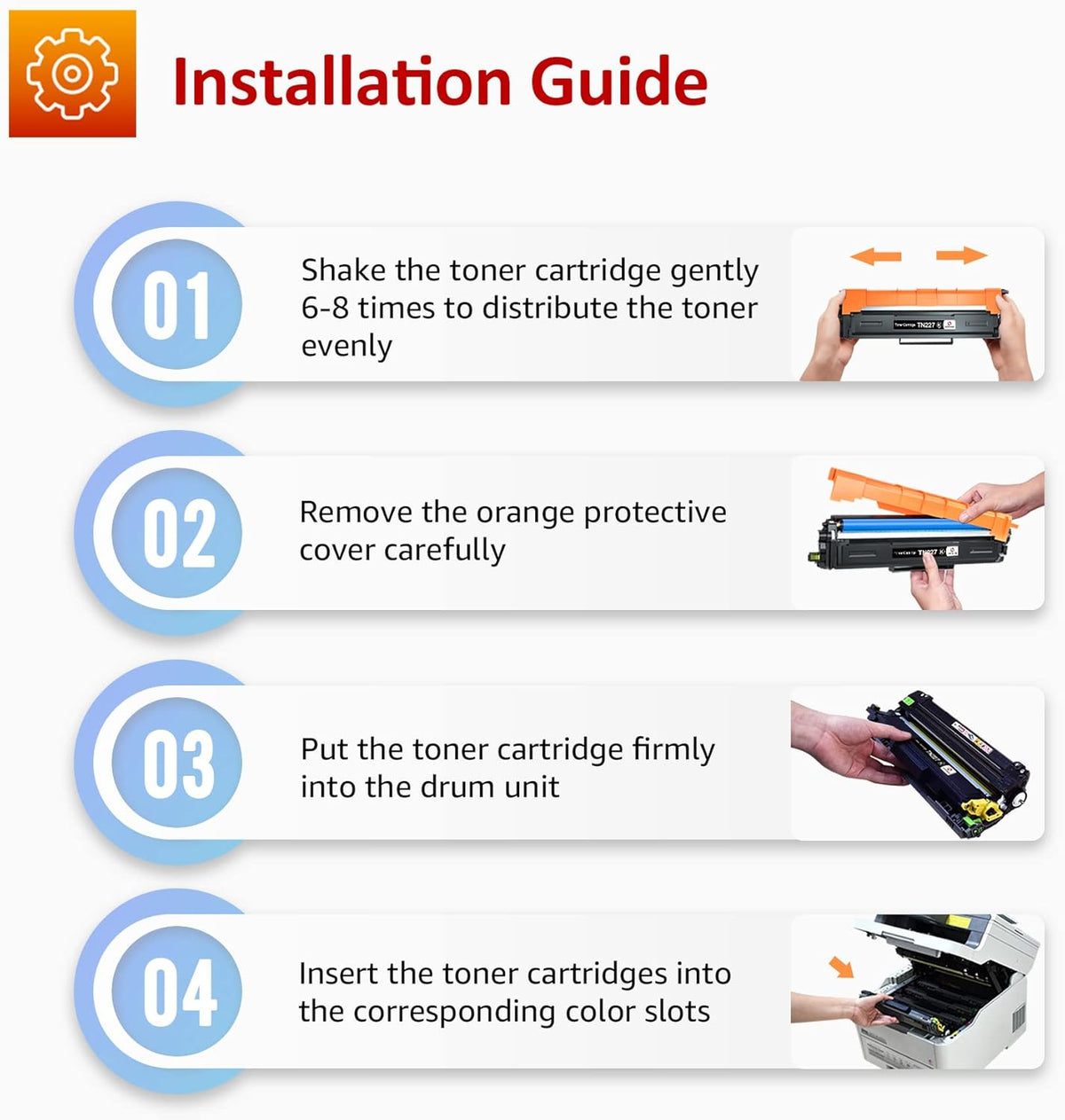 Compatible Toner Cartridge Replacement 4 Pack High Yield V57737