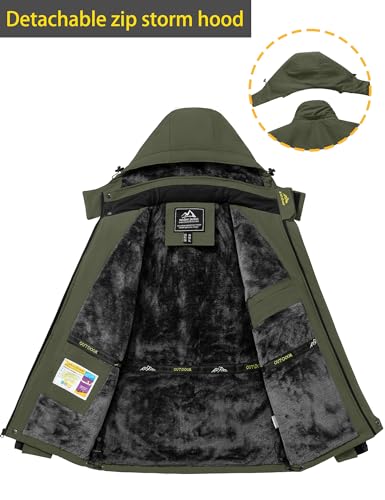 Men's Waterproof Snowboard Fleece Lining Jacket with Hooded B6669