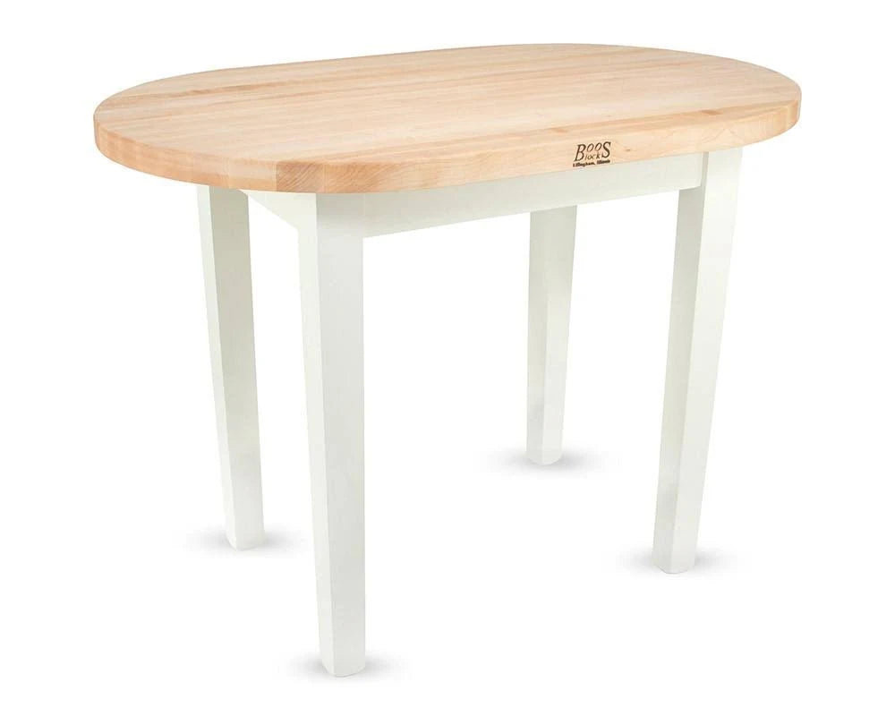 48 in Barn Red Eliptical Table T503