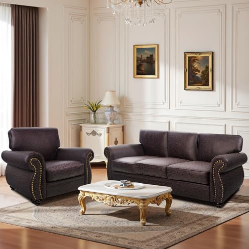 3-Seater Sofa with Removable Cover and Solid Wood Frame C7192