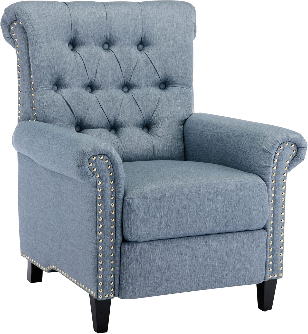 Linen Tufted Push Back Recliner Armchair D55089