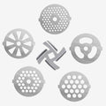 6PC Stainless Steel Meat Grinder Mixer Plate Discs F11010