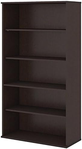5 Shelf Bookcase in Mocha Cherry Q2846