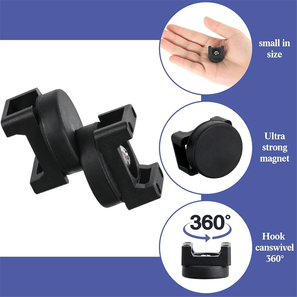 Black Magnetic Cable Holder with 10 Magnetic Bases and 50 Nylon Zip Ties X57437