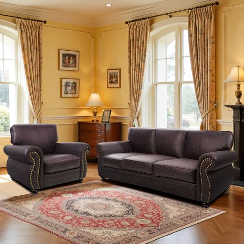 3-Seater Sofa with Removable Cover and Solid Wood Frame C7192