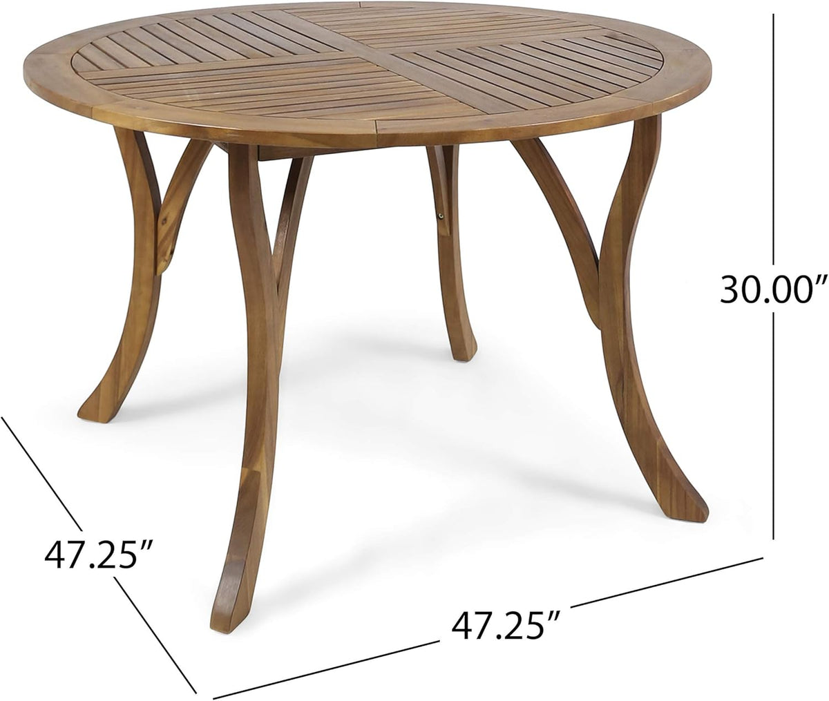 Round Acacia Wood Dining Table M318