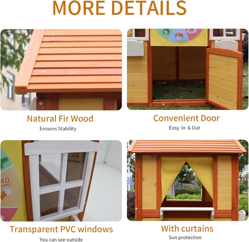 Wooden Playhouse with Working Door and Windows B558617