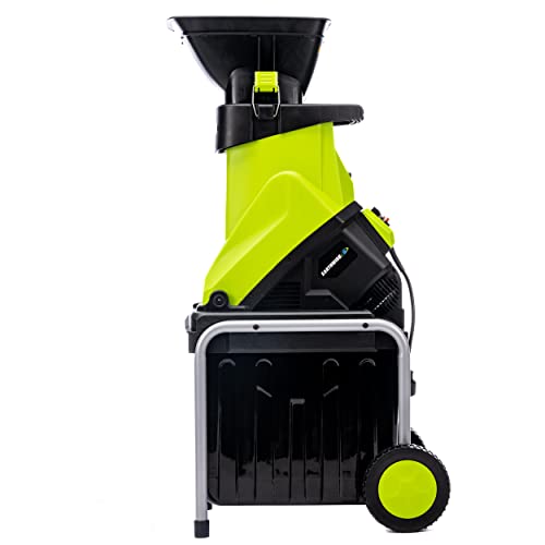 15-Amp Garden Corded Electric Chipper with Collection Bin Q474
