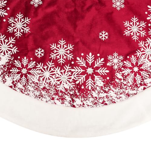 48 Inches Red Velvet Christmas Tree Skirt S79012