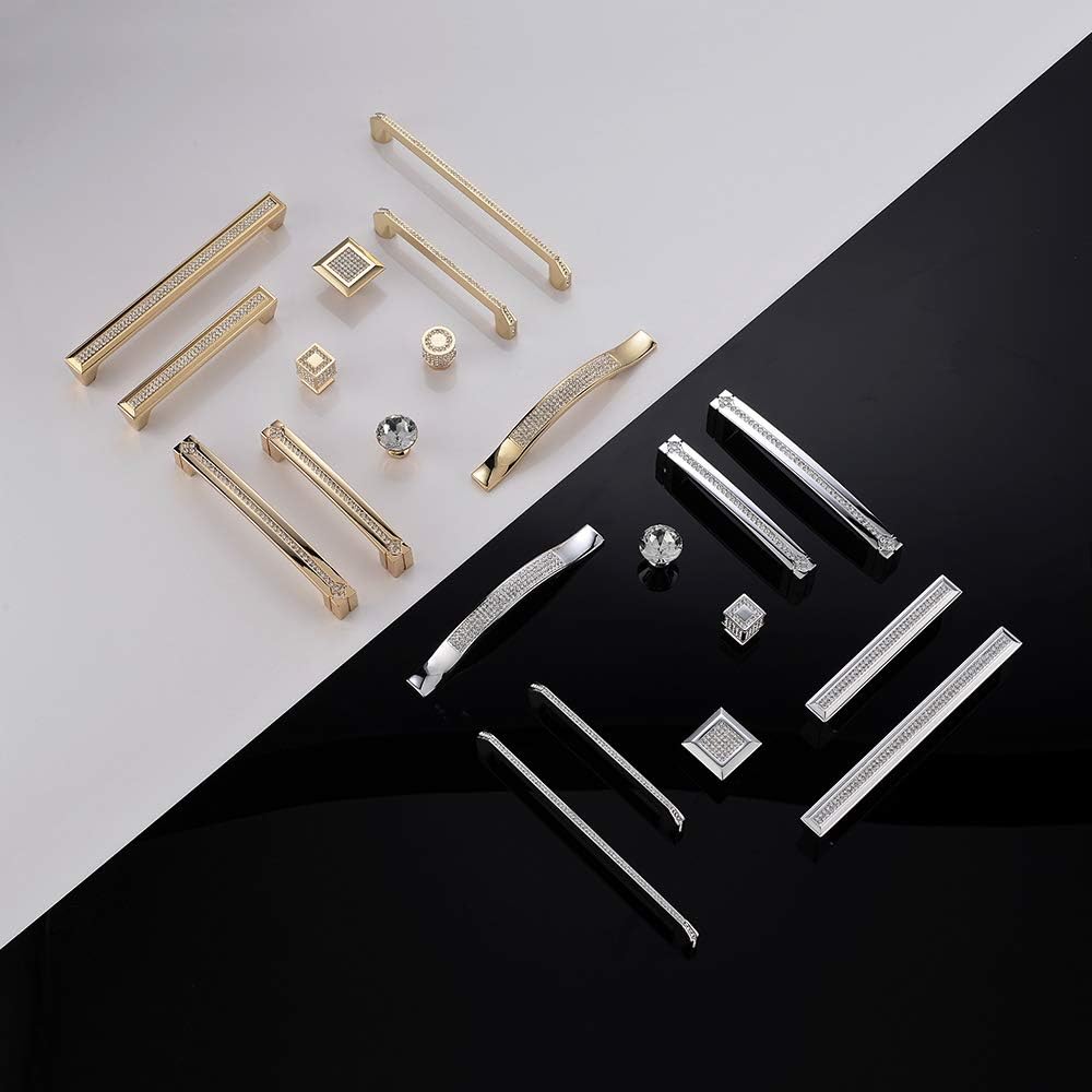 Polished Chrome Cabinet Hardware Handles 8 Pack 128mm Hole Center E146