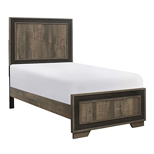Twin Two-Tone Panel Bed L446929