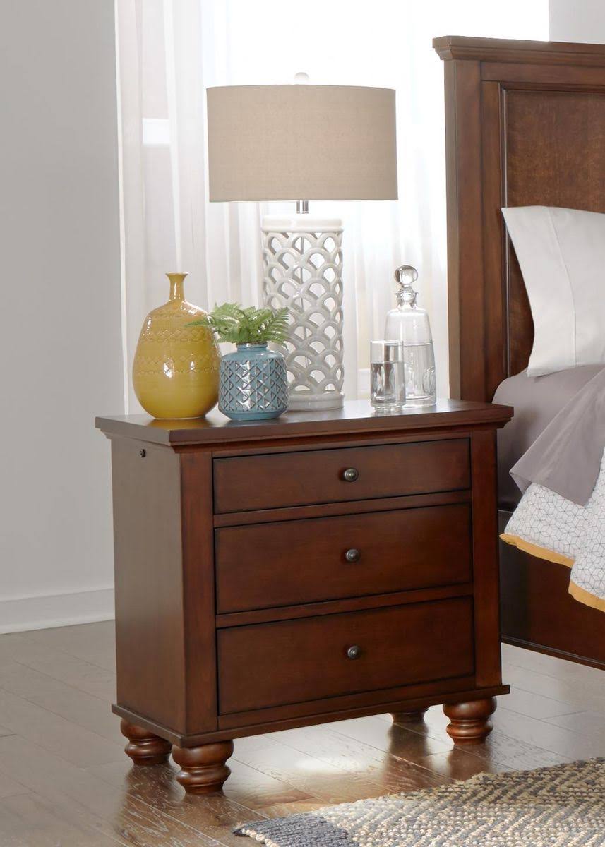 Brown Cherry Nightstand H3034