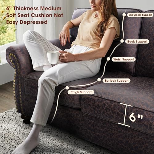 3-Seater Sofa with Removable Cover and Solid Wood Frame C7192