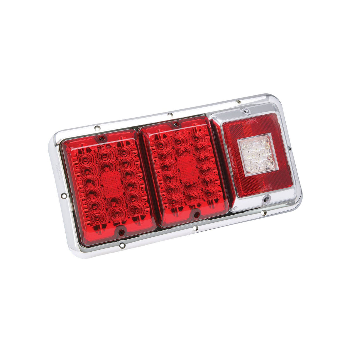 Horizontal Mount Taillight with Red LED and Chrome Base G43409